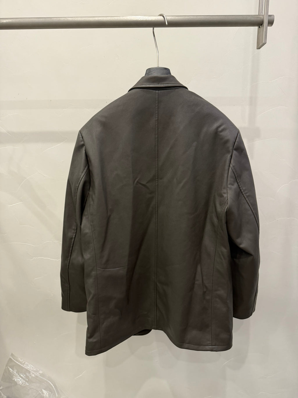 LACHER Premium Distressed Oil-Waxed Leather Blazer - Vintage Oversized Broad-Shoulder Friendly Spring Suit