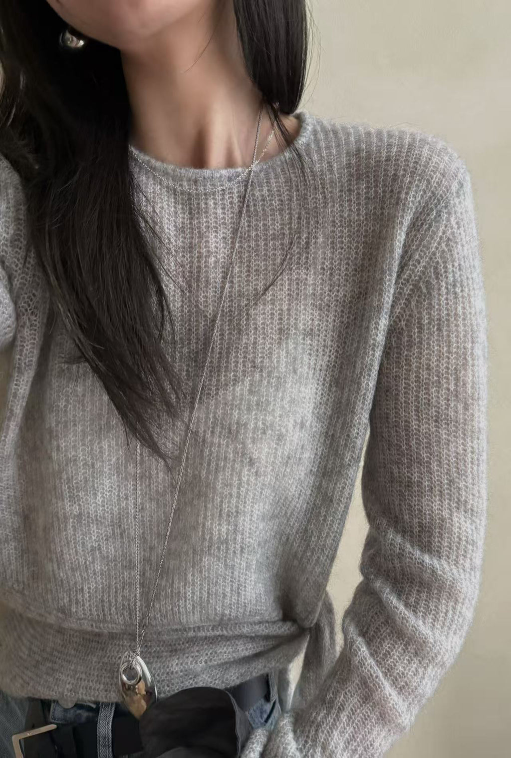 LACHER Chic Hem-Tie Knit Sweater - Soft Skin-Friendly Spring Pullover