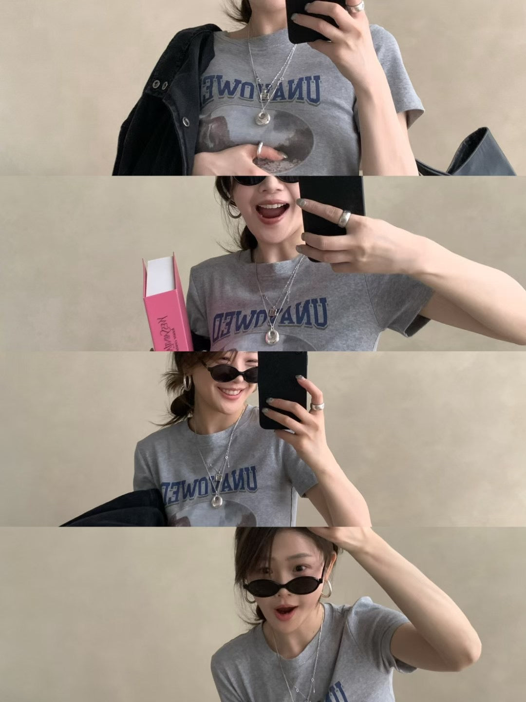 LACHER Vintage Graphic Crop T-Shirt - Retro Printed Casual Cotton Short Sleeve Tee for Women