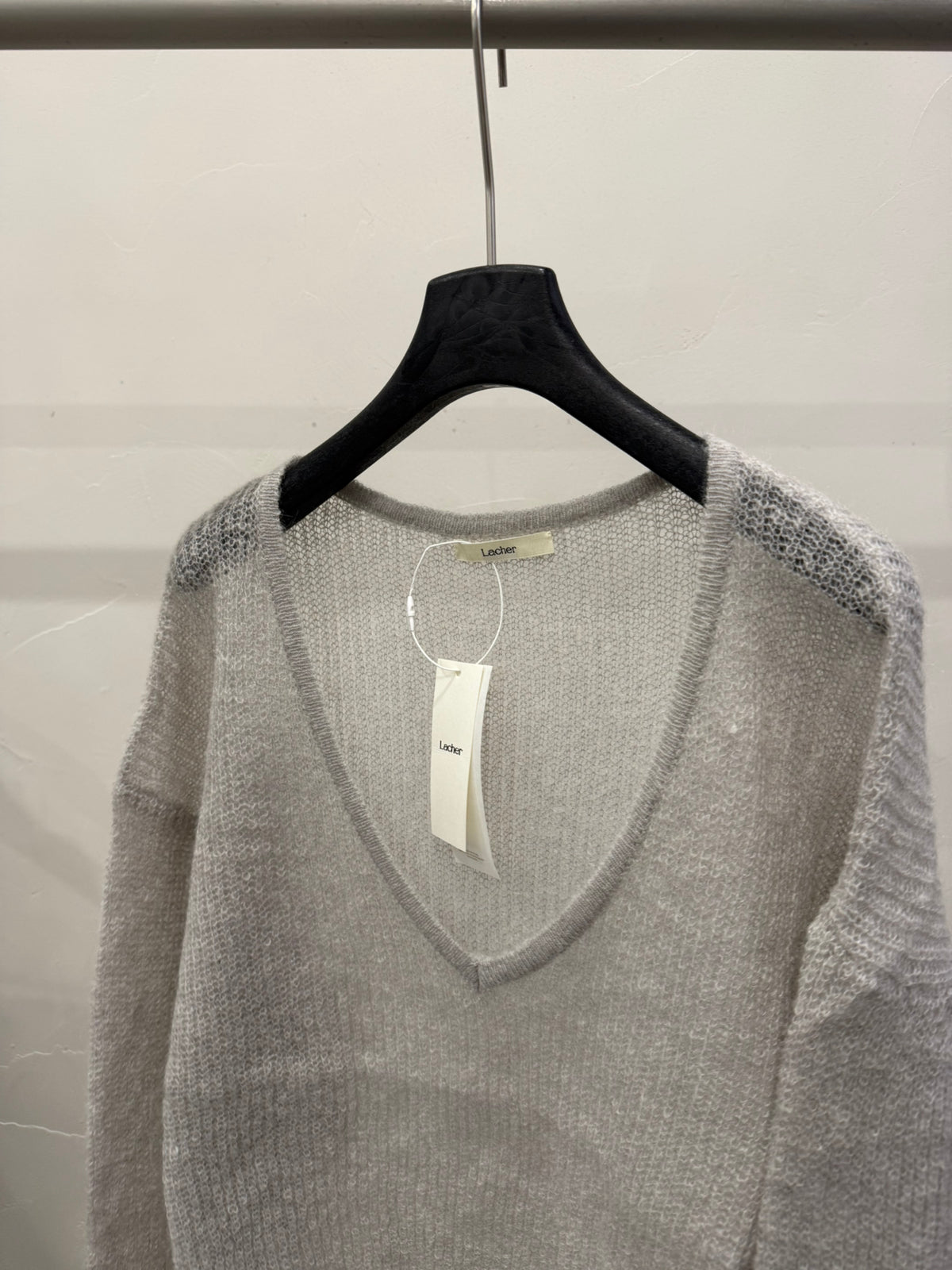 LACHER Premium Wool Blend V-Neck Sweater - Elegant Loose Fit Minimalist Knit