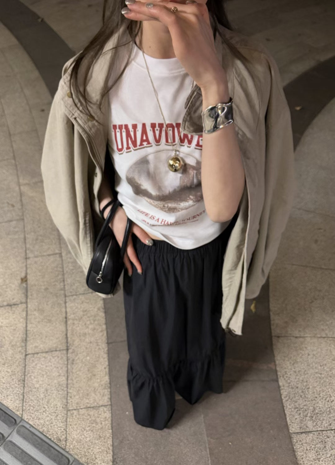 LACHER Vintage Graphic Crop T-Shirt - Retro Printed Casual Cotton Short Sleeve Tee for Women