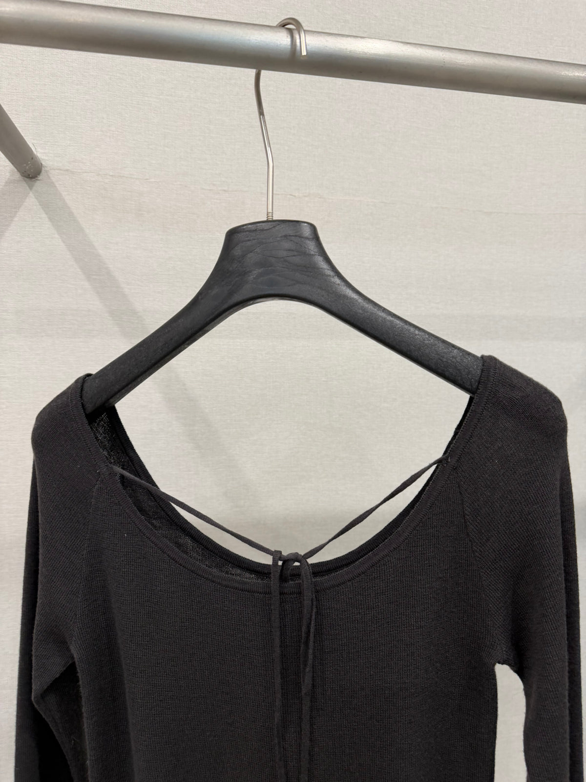 LACHER Women's Back-Tie Wool Blend Knit Sweater - Trendy Spring Long Sleeve Pullover