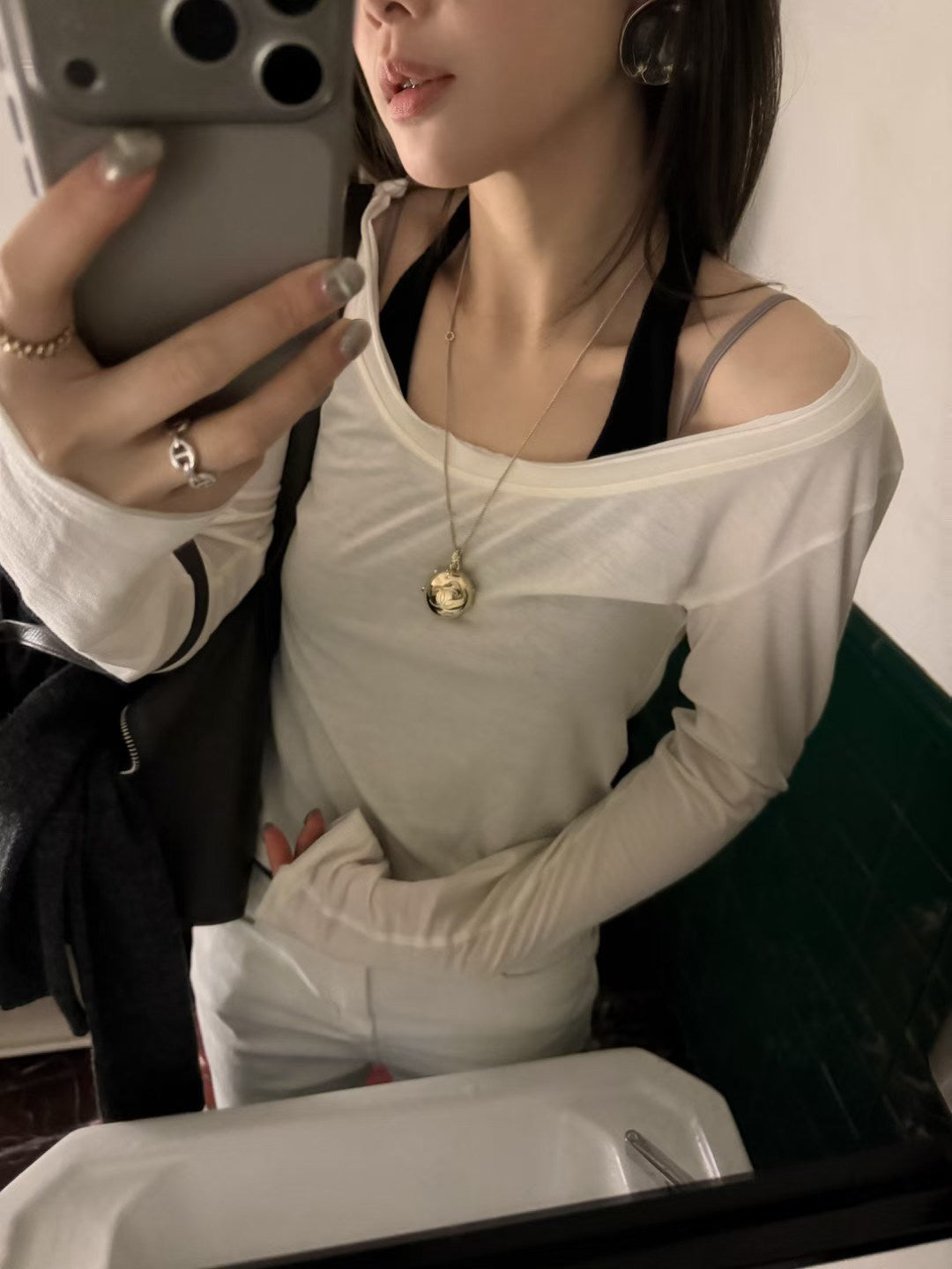 LACHER Premium Wool Blend U-Neck Slim Fit Long Sleeve T-Shirt - Minimalist Elegant Base Layer