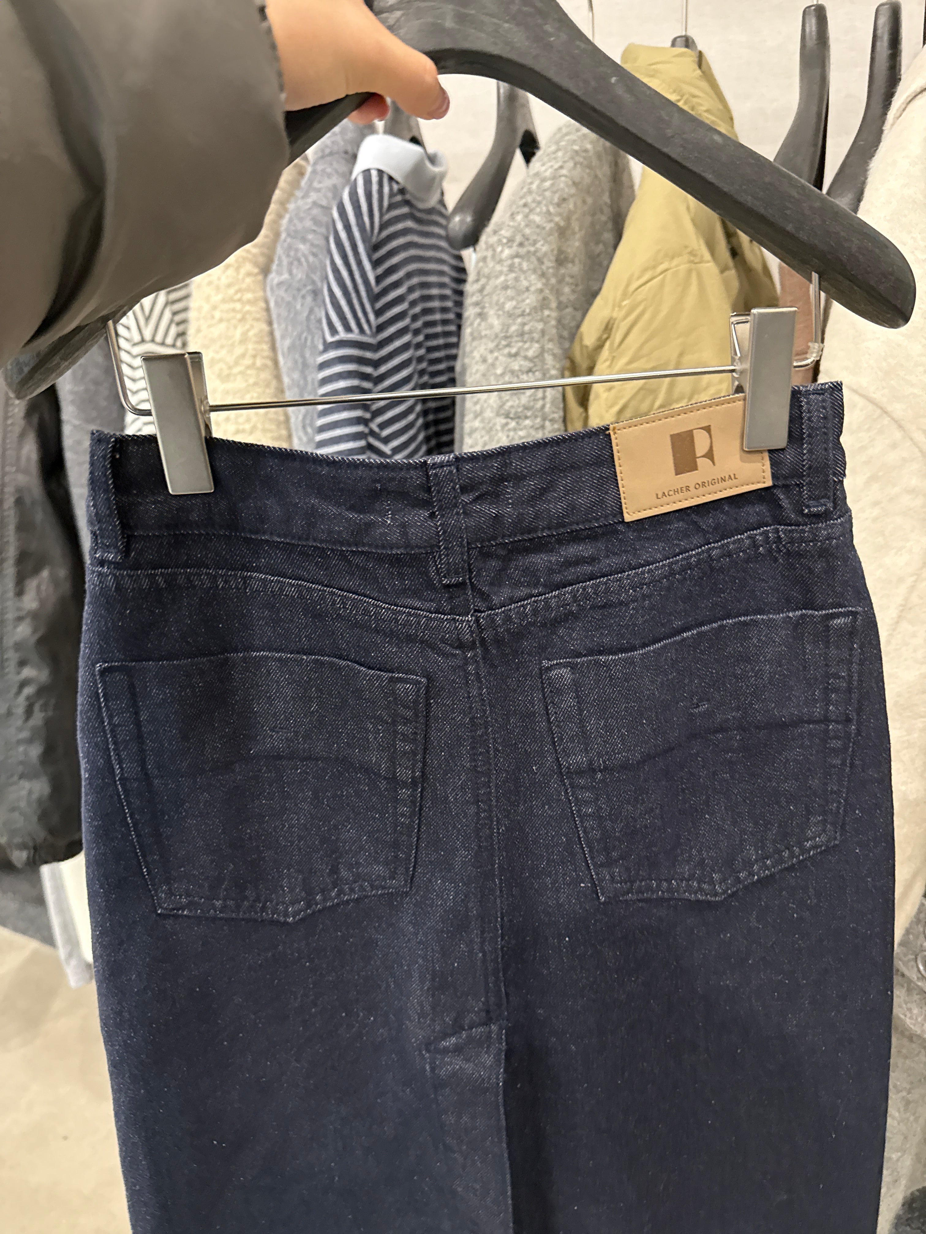 LACHER Early Spring 2026 High-Waist Back-Slit Denim Mini Skirt