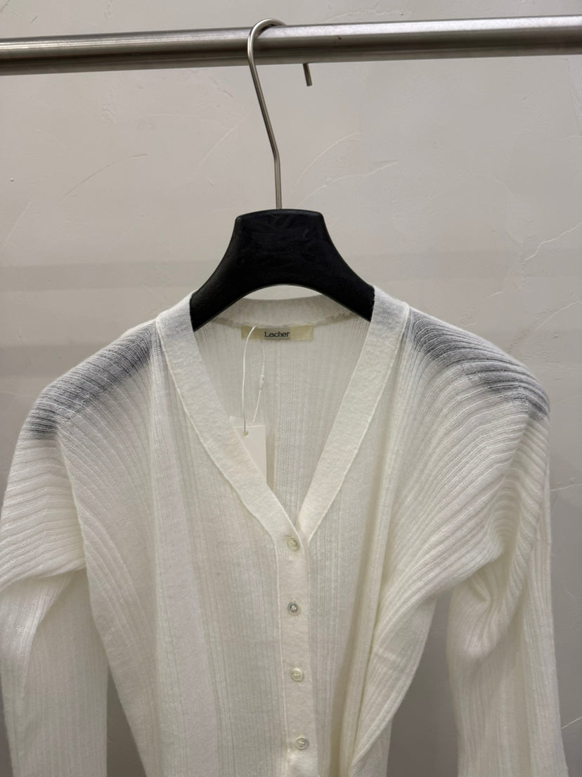 Elegant V-Neck Mohair Blend Cropped Cardigan - Slim Fit Spring Knitwear for Women