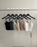 Chic Padded Cropped Camisole - Versatile Spring Layering Tank Top