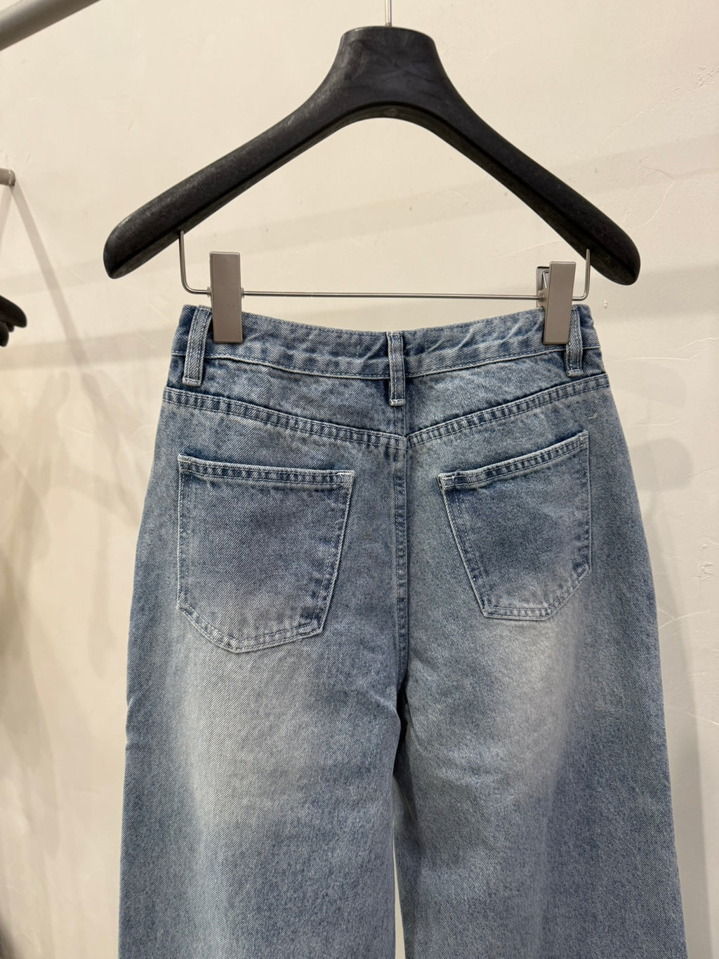 LACHER Designer Collection Distressed Wide-Leg Ripped Gradient Jeans