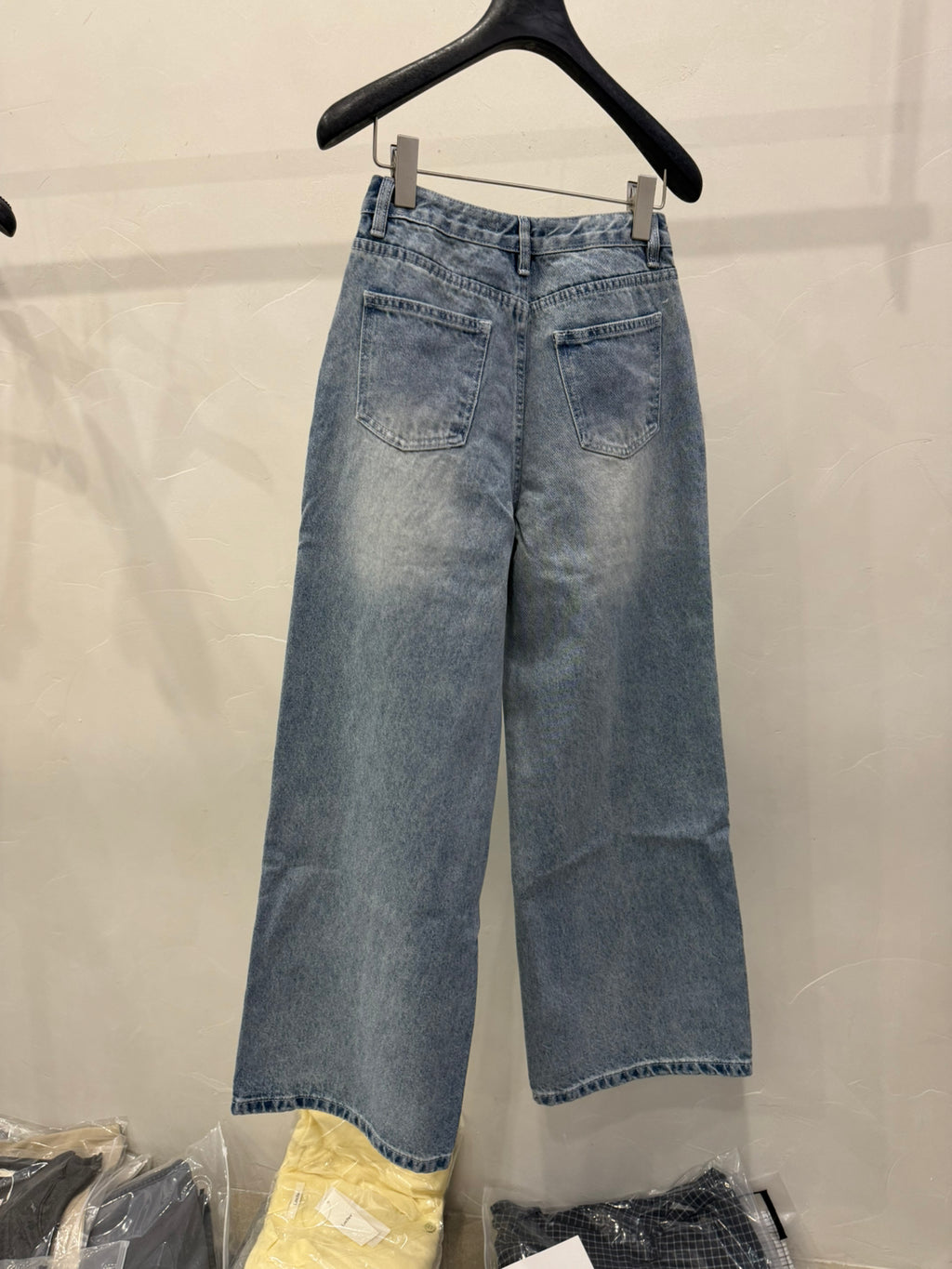 LACHER Designer Collection Distressed Wide-Leg Ripped Gradient Jeans