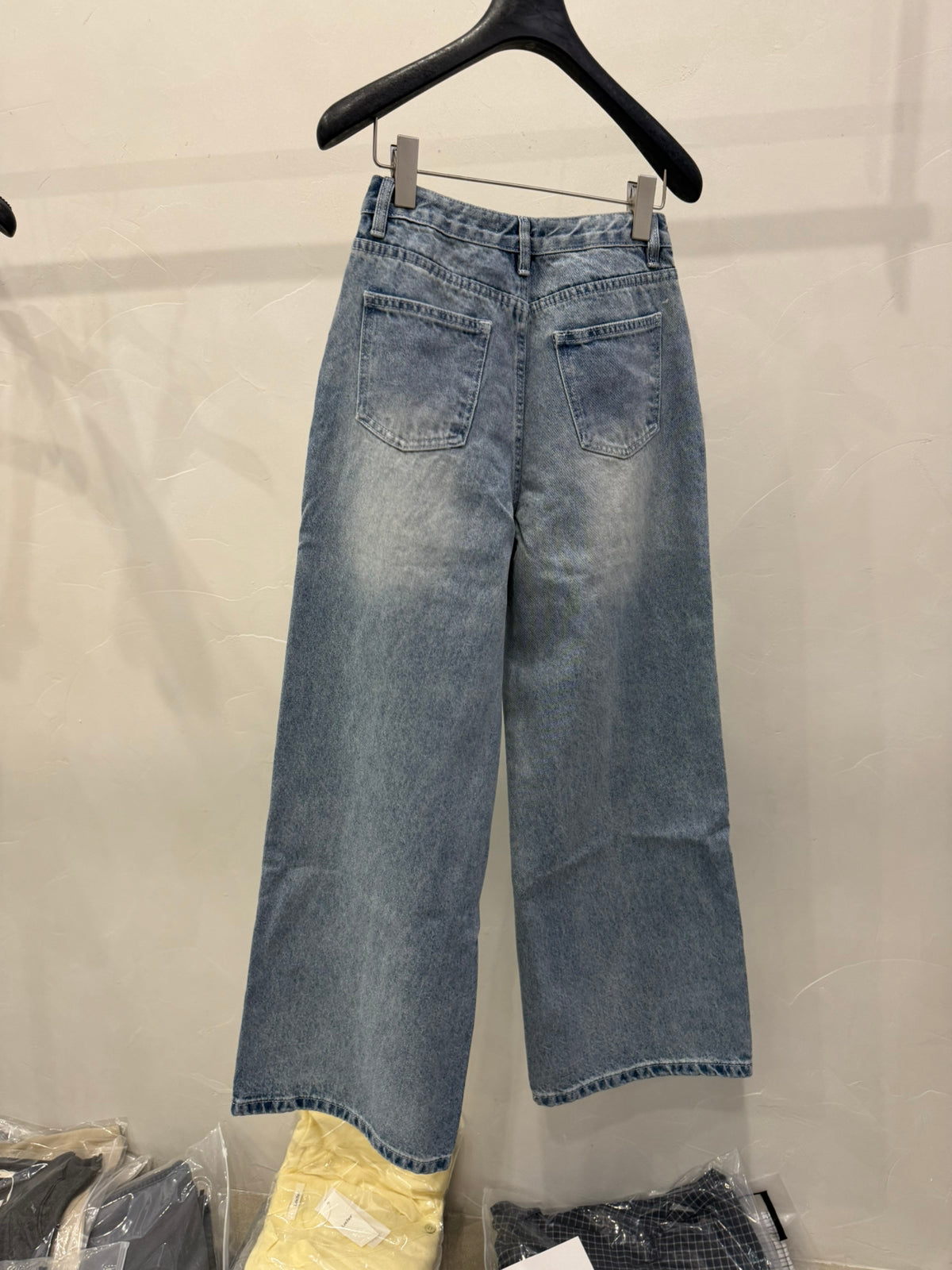 LACHER Designer Collection Distressed Wide-Leg Ripped Gradient Jeans