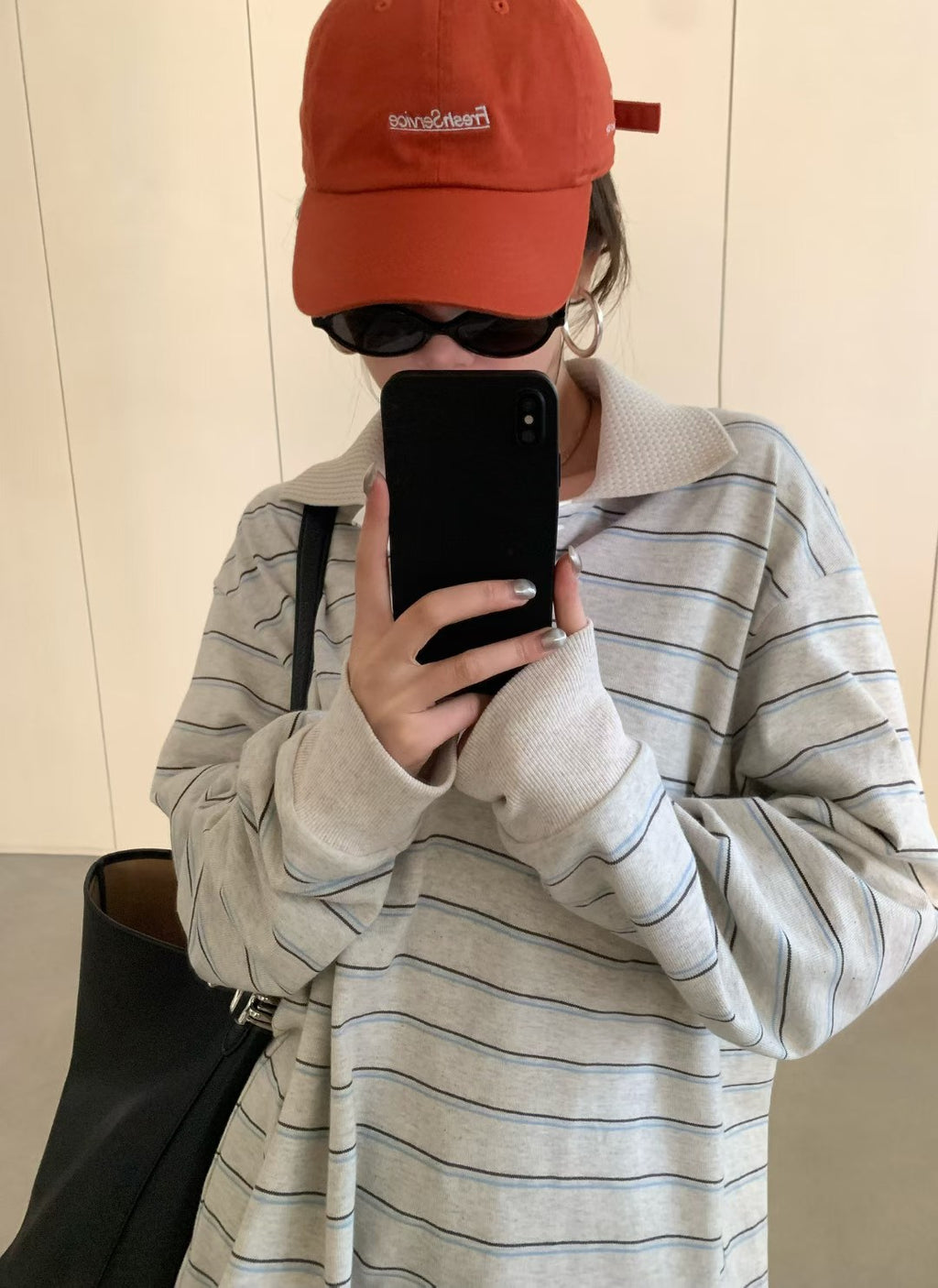 LACHER Premium Striped Polo Shirt - Casual Luxury Contrast Stitching Loose Fit Top