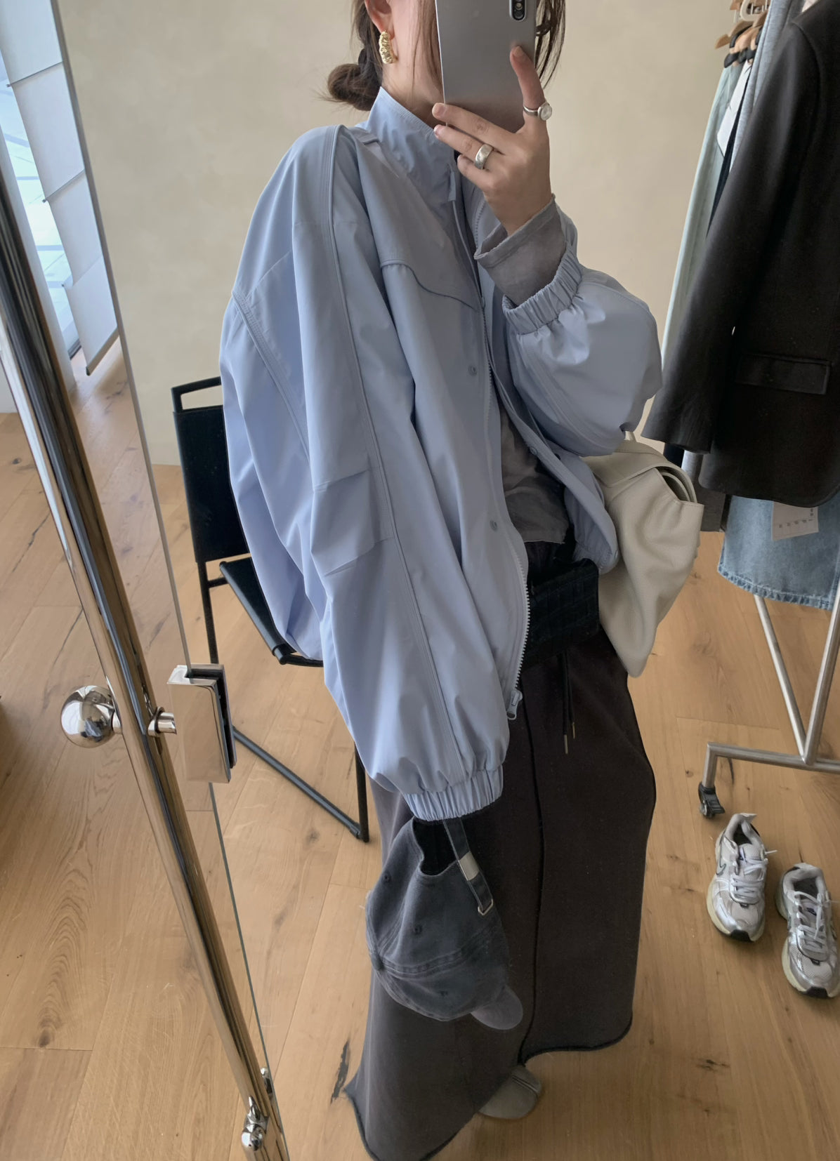 LACHER Minimalist Workwear Stand Collar Loose Short Jacket - Trending Winter Essential