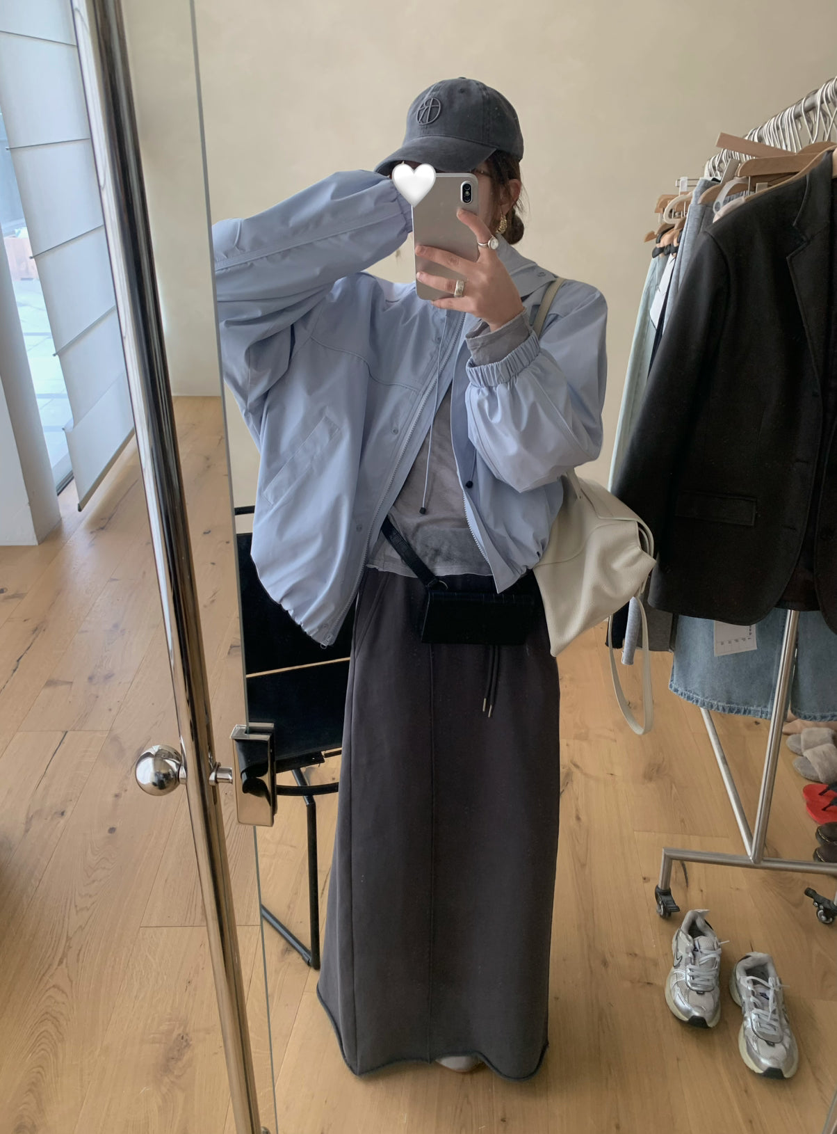 LACHER Casual High-Waist Slit Elastic Waist Maxi Skirt - Versatile A-Line Loose Fit