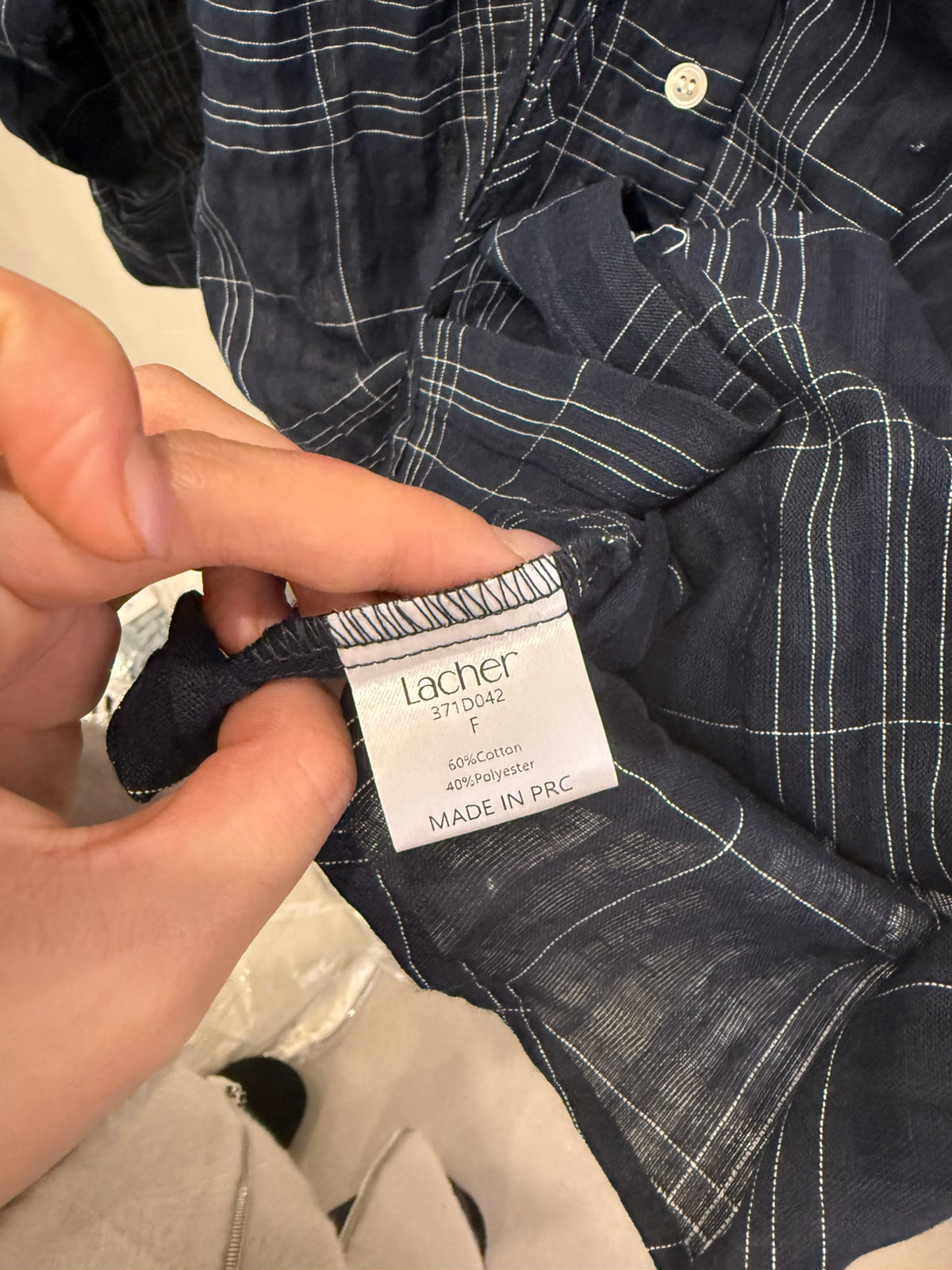 LACHER Premium Textured Plaid Shirt - Casual Drop Shoulder Long Sleeve Blouse for Women