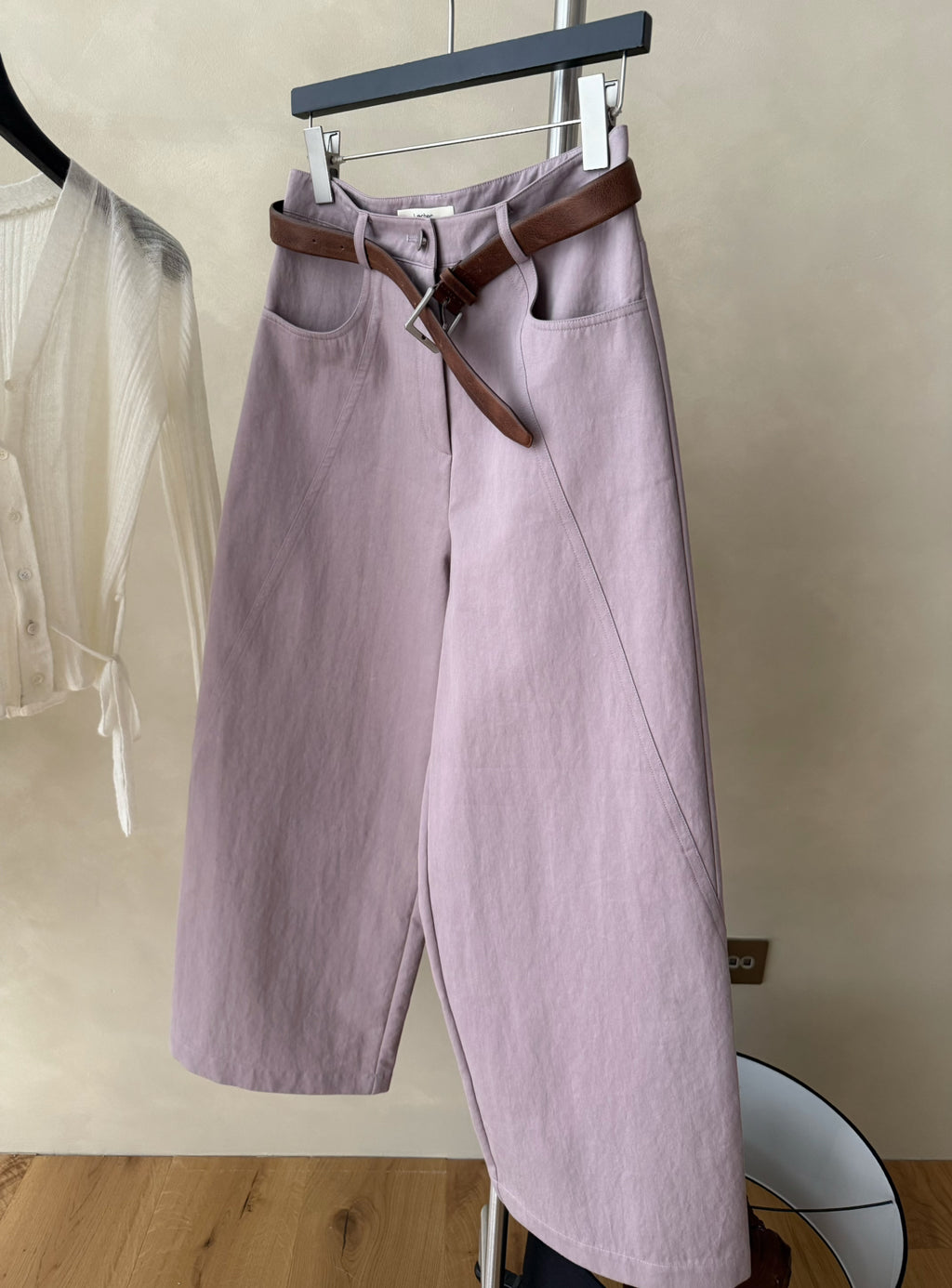 Women's High-Waisted Wide-Leg Straight Pants - Elegant Solid Color Slimming Leisure Trousers