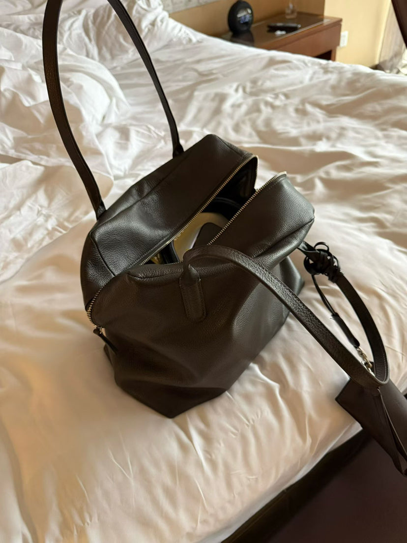 LACHER Minimalist Designer High-End Heavy Work Shoulder Bag