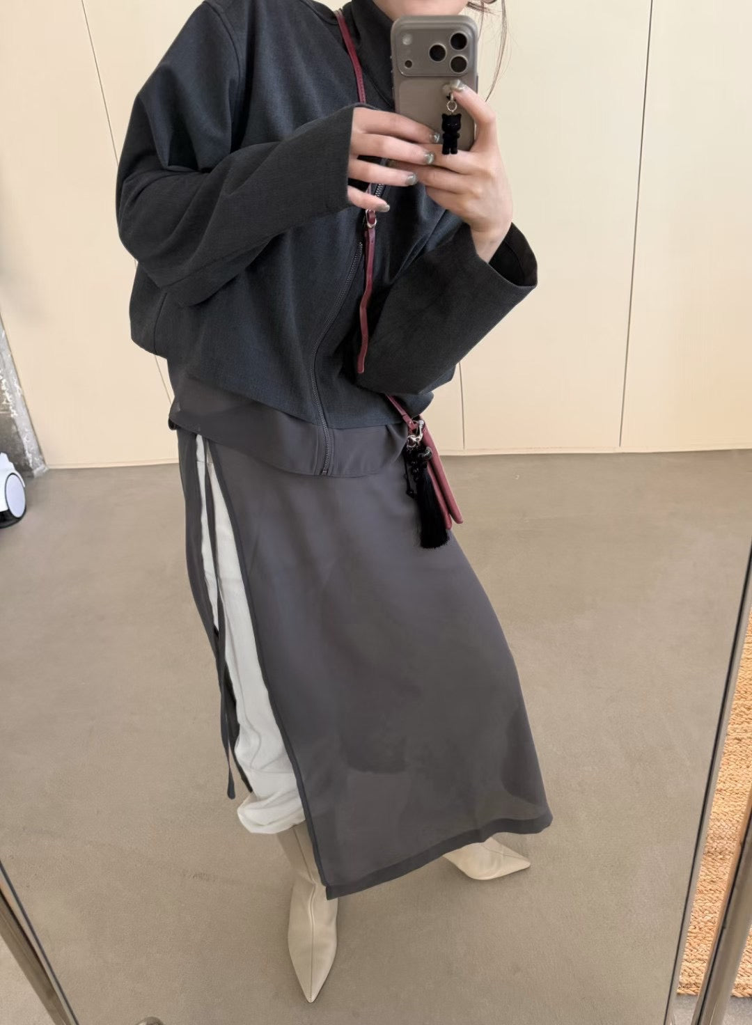 Little Red Book Trending! [LACHER] High-Intellect Style! Commuter & Daily Ready! Unique Stand Collar Mesh-Spliced Zipper Fashion Short Suit Jacket 371D020# SYYY