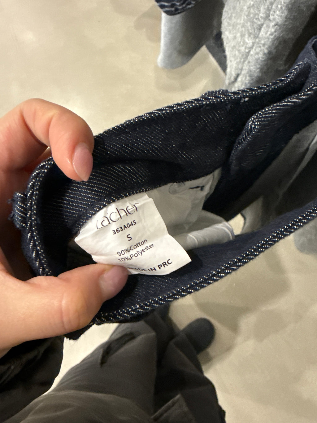 LACHER Early Spring 2026 High-Waist Back-Slit Denim Mini Skirt