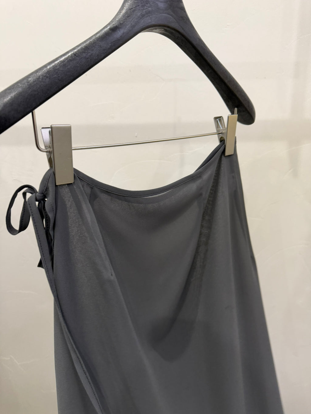 LACHER 2026 Spring Niche Layering Skirt Curtain Elegant Drape Slit Midi Skirt