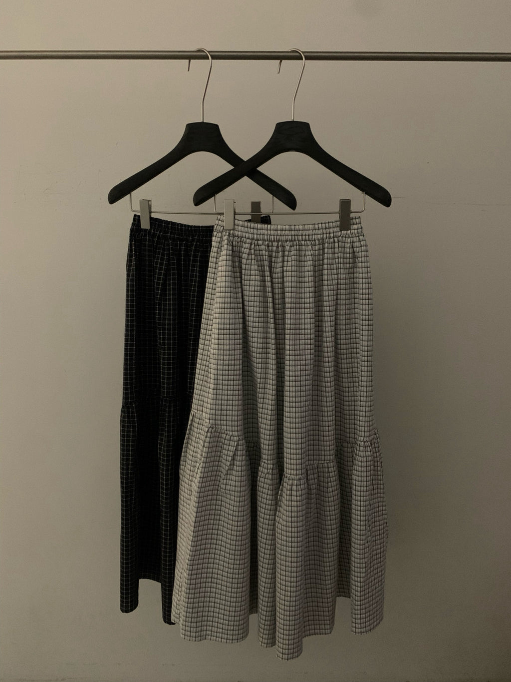 LACHER Designer Choice Plaid Maxi Skirt - Elegant A-Line Casual Long Skirt with Pockets