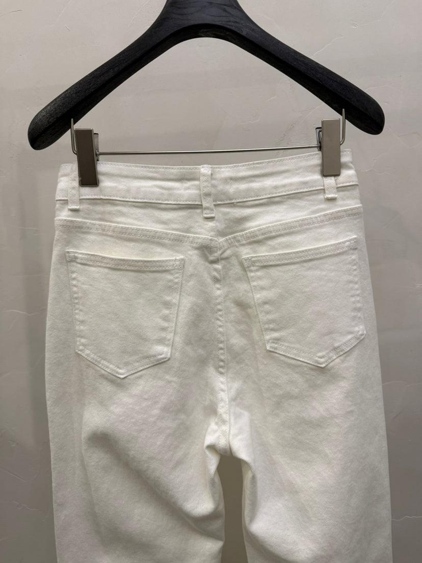 Women's High-Waisted Slimming Flare Jeans - Elegant Spring Solid Color Washed Denim Trousers