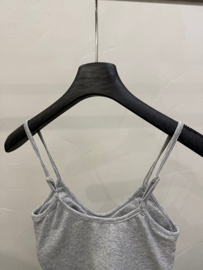 Chic Padded Cropped Camisole - Versatile Spring Layering Tank Top