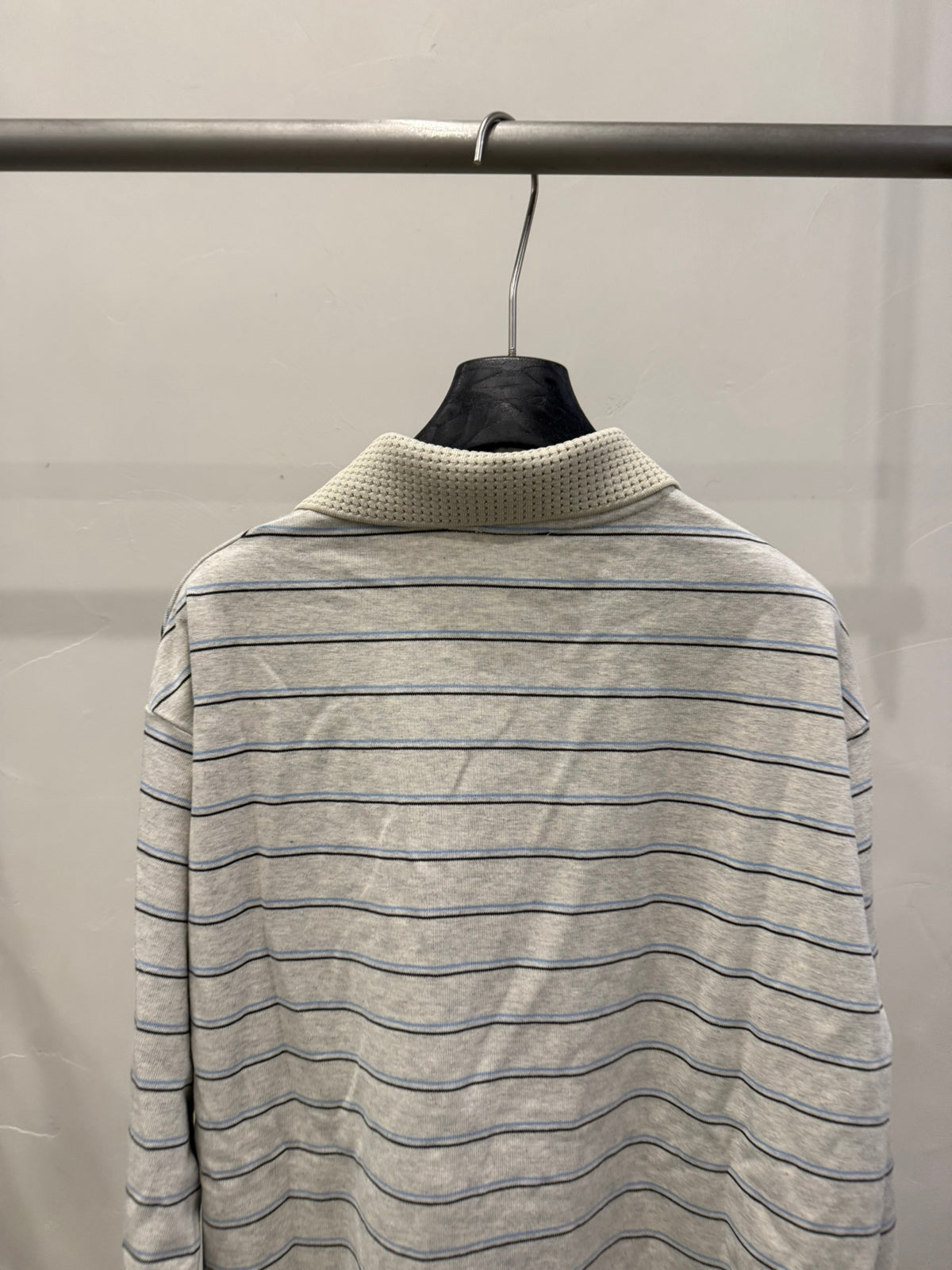 LACHER Premium Striped Polo Shirt - Casual Luxury Contrast Stitching Loose Fit Top