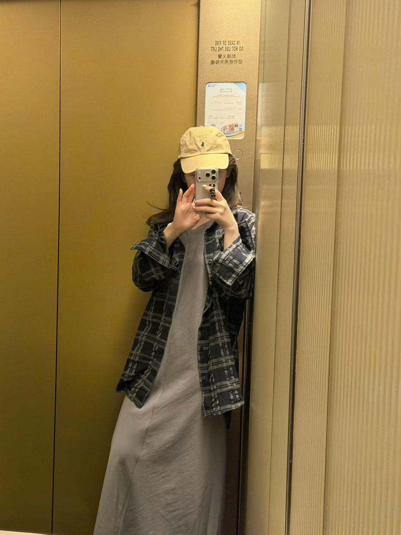 LACHER Women's Effortless Chic Plaid Shirt - Relaxed Fit Long Sleeve Button-Down Commuter Blouse