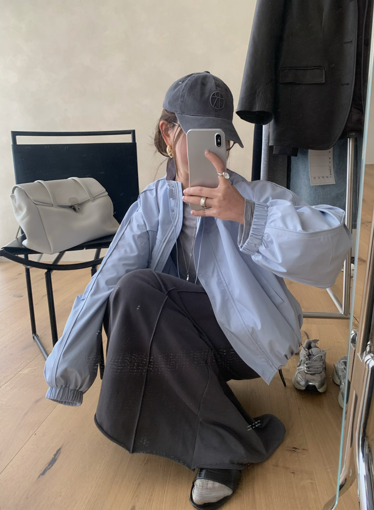 LACHER Casual High-Waist Slit Elastic Waist Maxi Skirt - Versatile A-Line Loose Fit