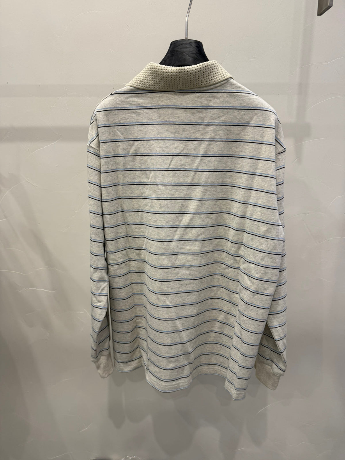 LACHER Premium Striped Polo Shirt - Casual Luxury Contrast Stitching Loose Fit Top