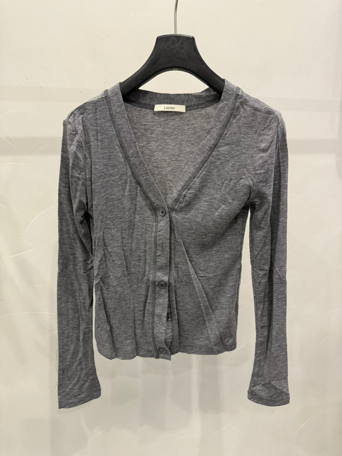 Premium Wool Blend V-Neck Slim Fit Cropped Knit Cardigan - Elegant Solid Color Spring Essential