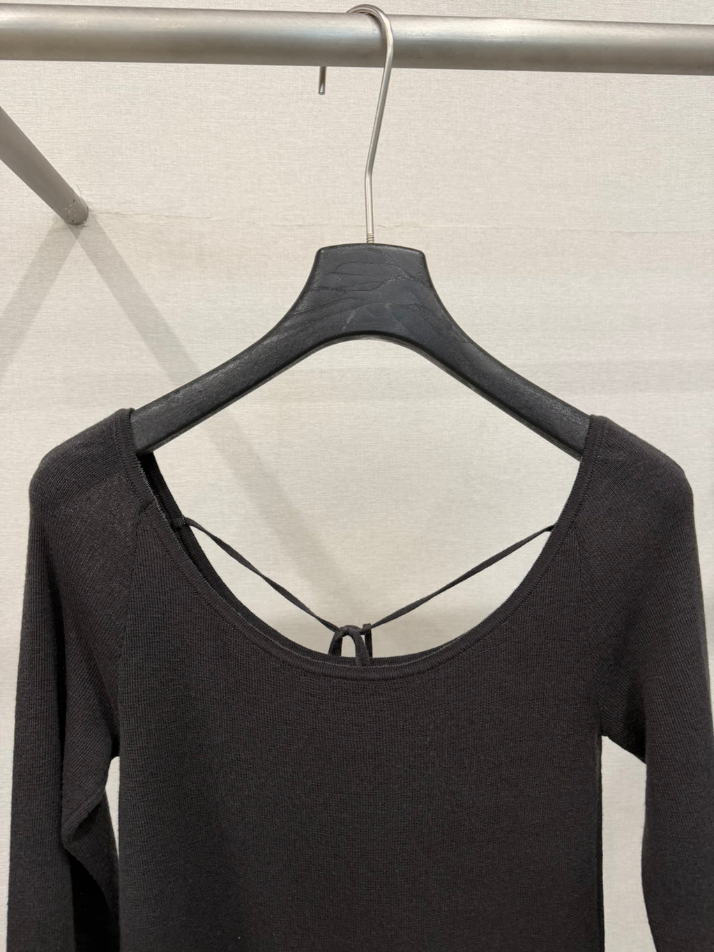 LACHER Women's Back-Tie Wool Blend Knit Sweater - Trendy Spring Long Sleeve Pullover