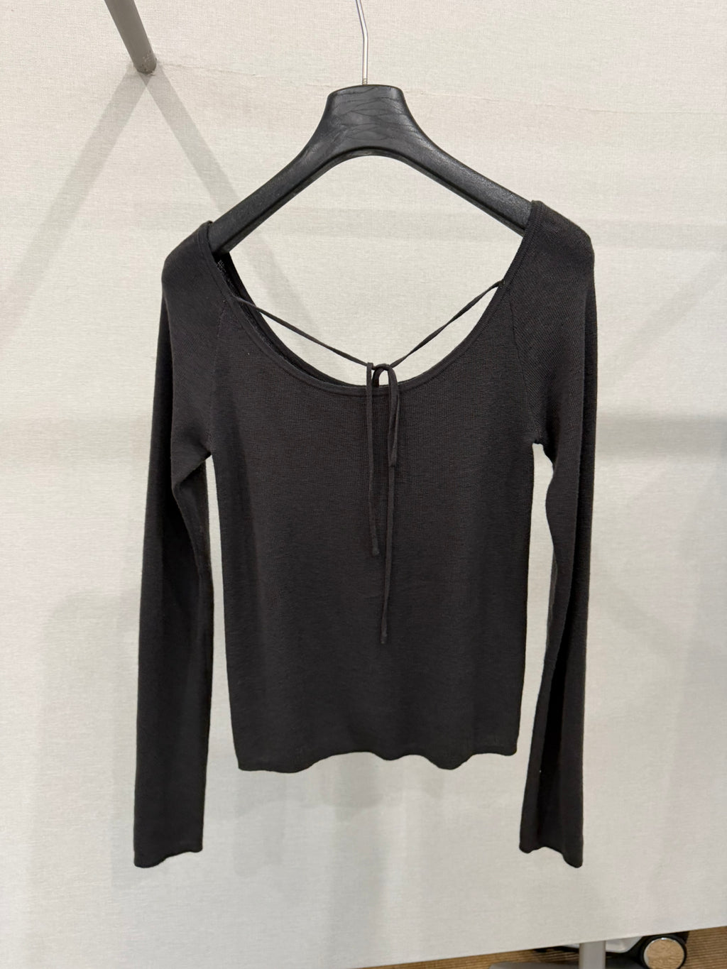 LACHER Women's Back-Tie Wool Blend Knit Sweater - Trendy Spring Long Sleeve Pullover