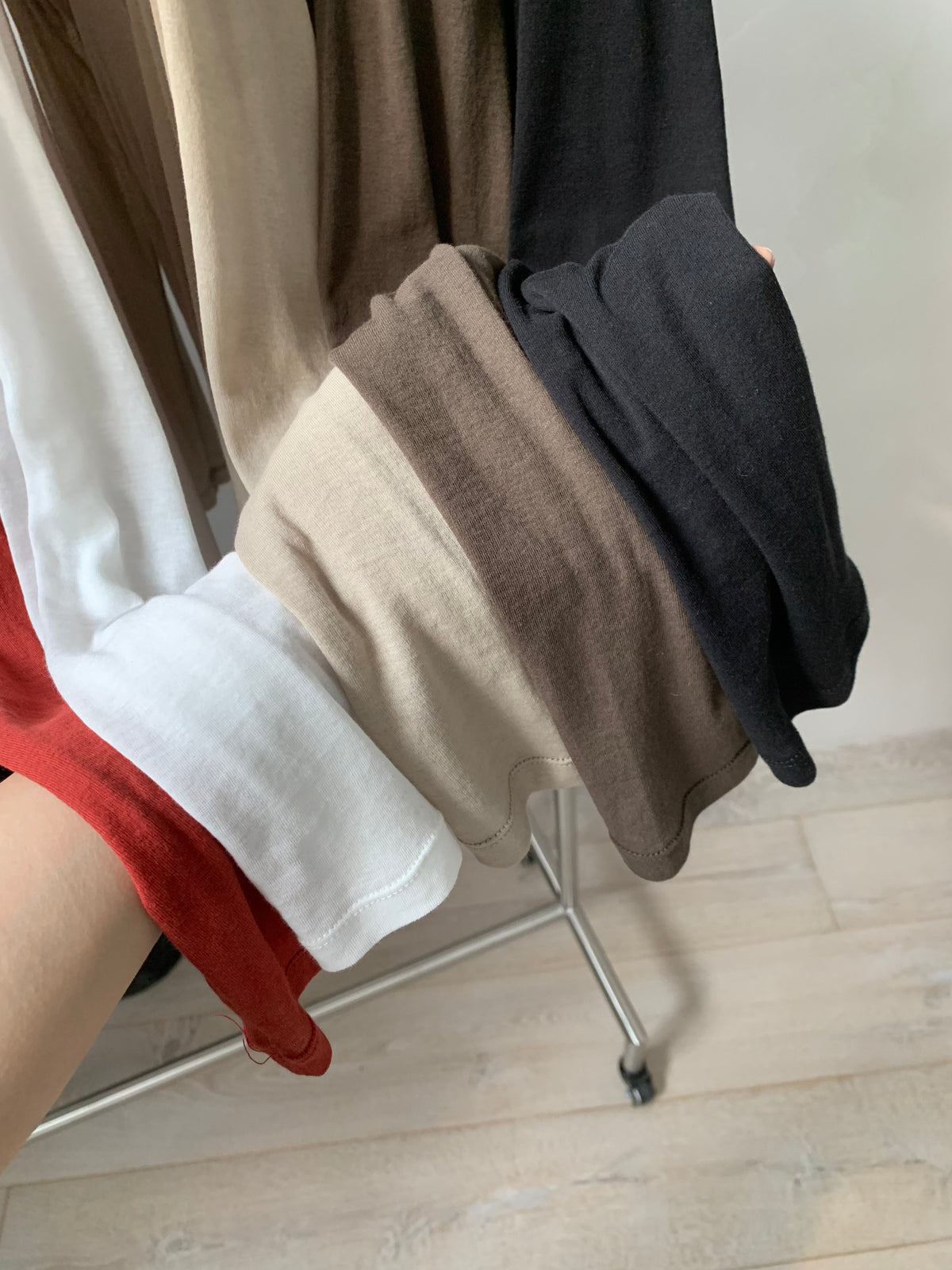 Premium Korean Style V-Neck Long Sleeve Basic Top - Elegant Loose Fit Autumn Blouse