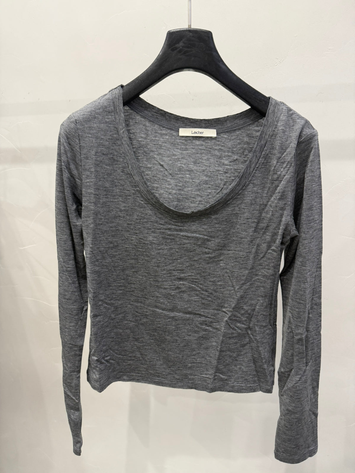 LACHER Premium Wool Blend U-Neck Slim Fit Long Sleeve T-Shirt - Minimalist Elegant Base Layer