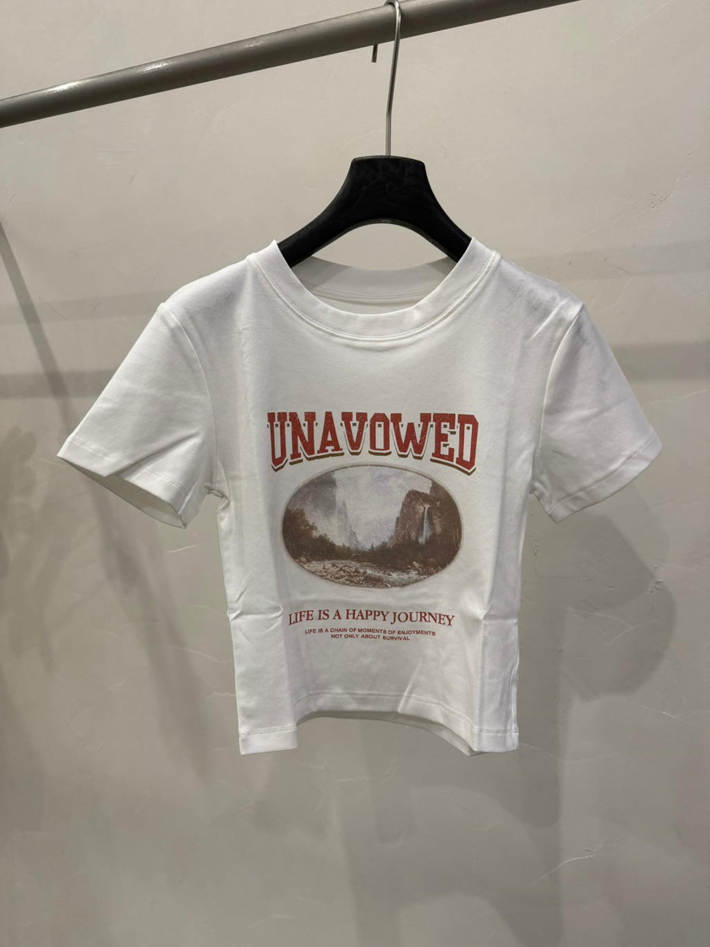 LACHER Vintage Graphic Crop T-Shirt - Retro Printed Casual Cotton Short Sleeve Tee for Women