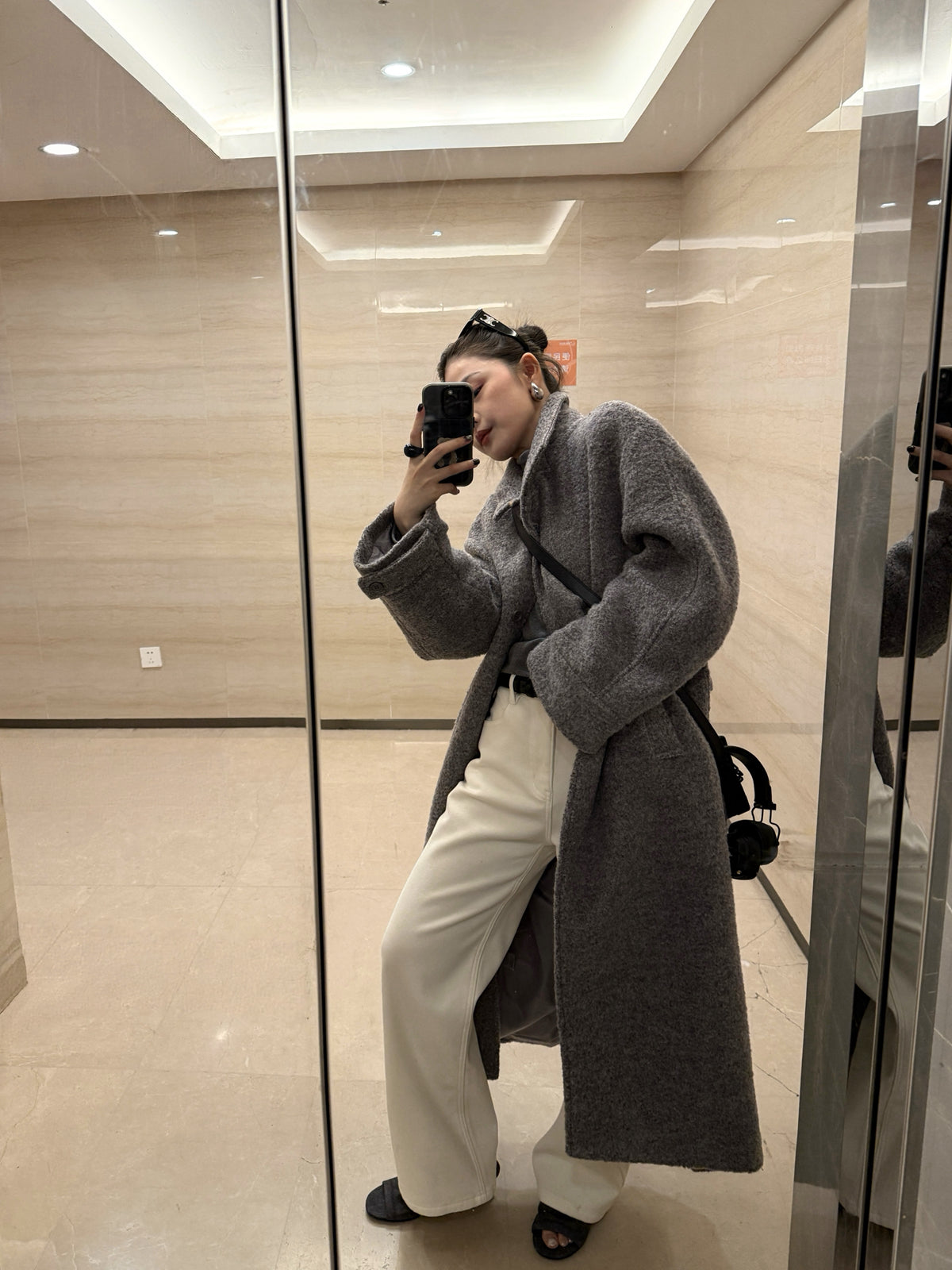 LACHER Women's High-Waist Fleece-Lined Straight-Leg Jeans Slimming Winter Denim