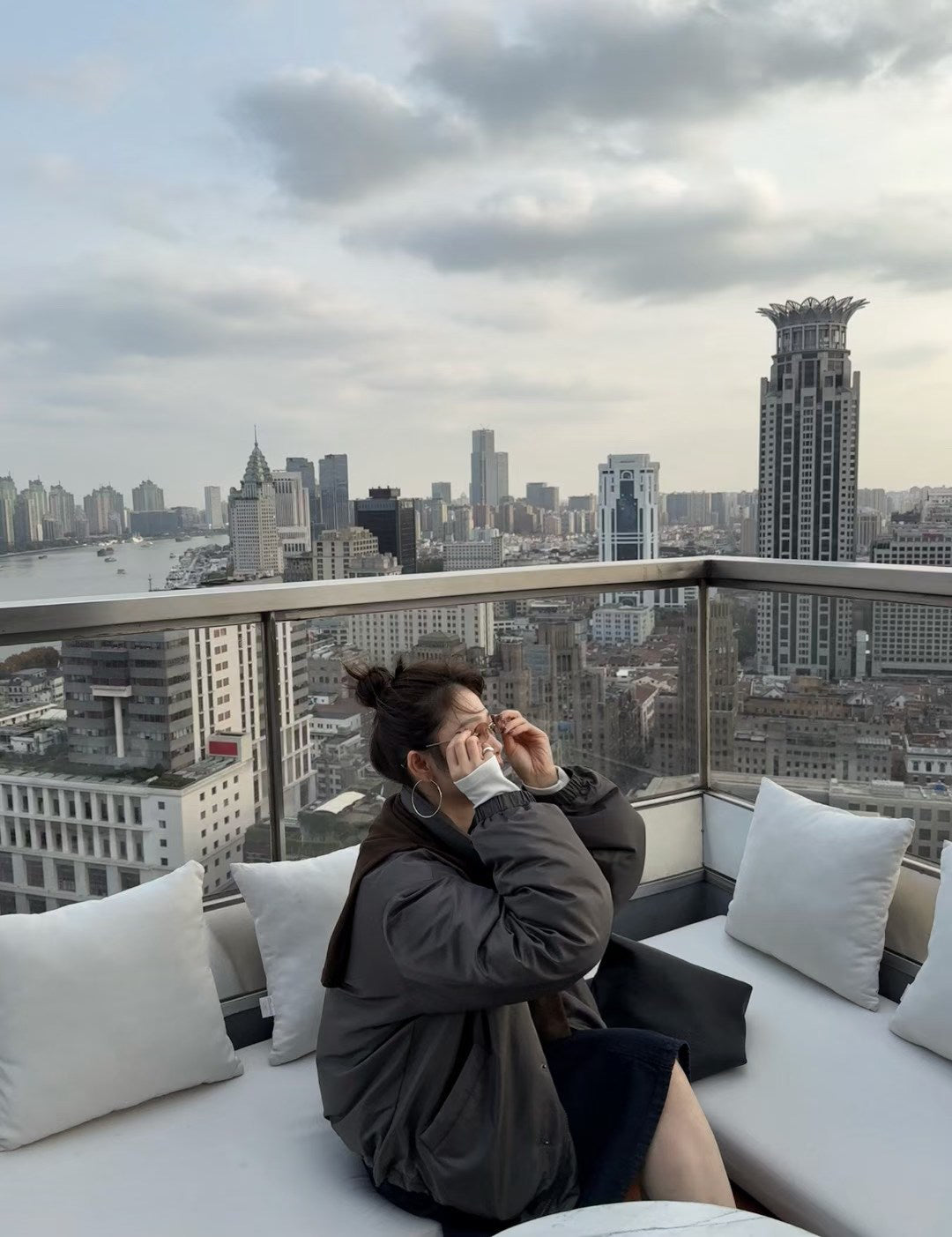 LACHER Early Spring 2026 High-Waist Back-Slit Denim Mini Skirt