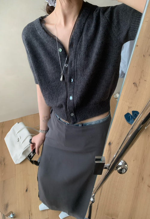 LACHER Chic Sheer Tulle Layering Skirt - Versatile Mesh Skirt Extender for Spring Street Style