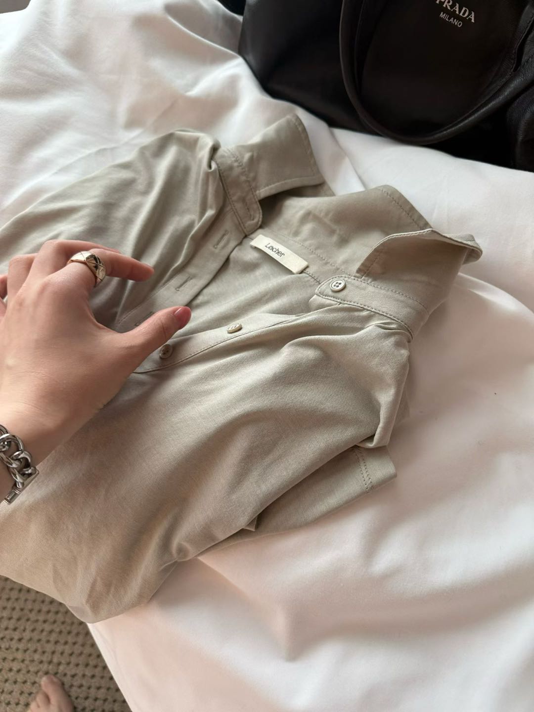 Women's Premium Minimalist Long Sleeve POLO Shirt - Elegant Loose Fit Casual Blouse