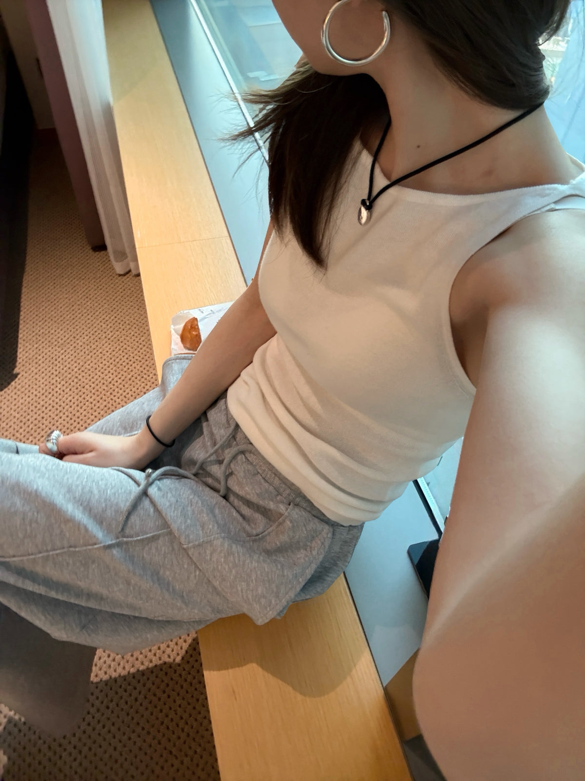 LACHER Women's Seamless Skin-Friendly Tank Top - Armpit Smoothing Crossed Strap Summer Sleeveless Top