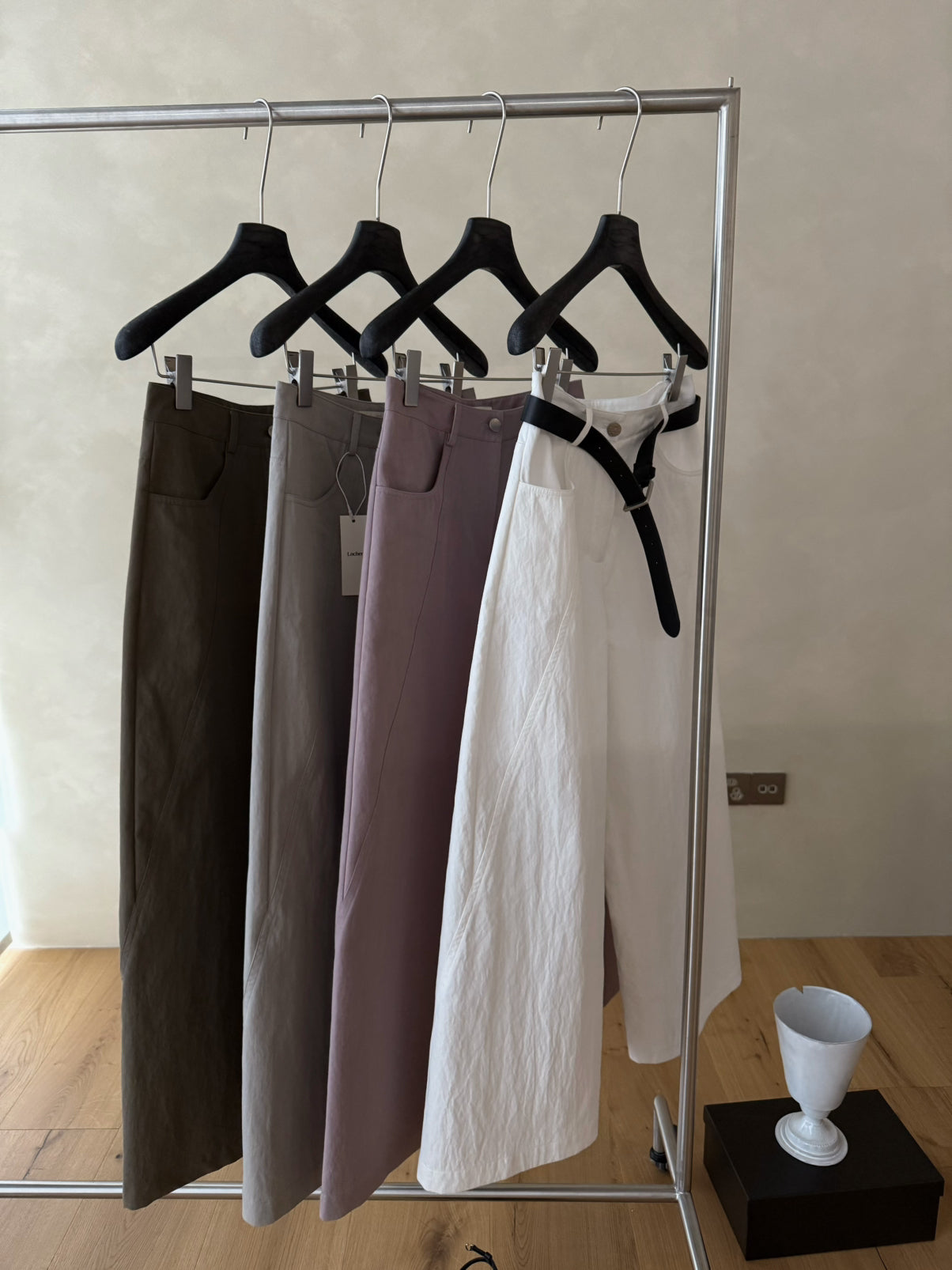 Women's High-Waisted Wide-Leg Straight Pants - Elegant Solid Color Slimming Leisure Trousers