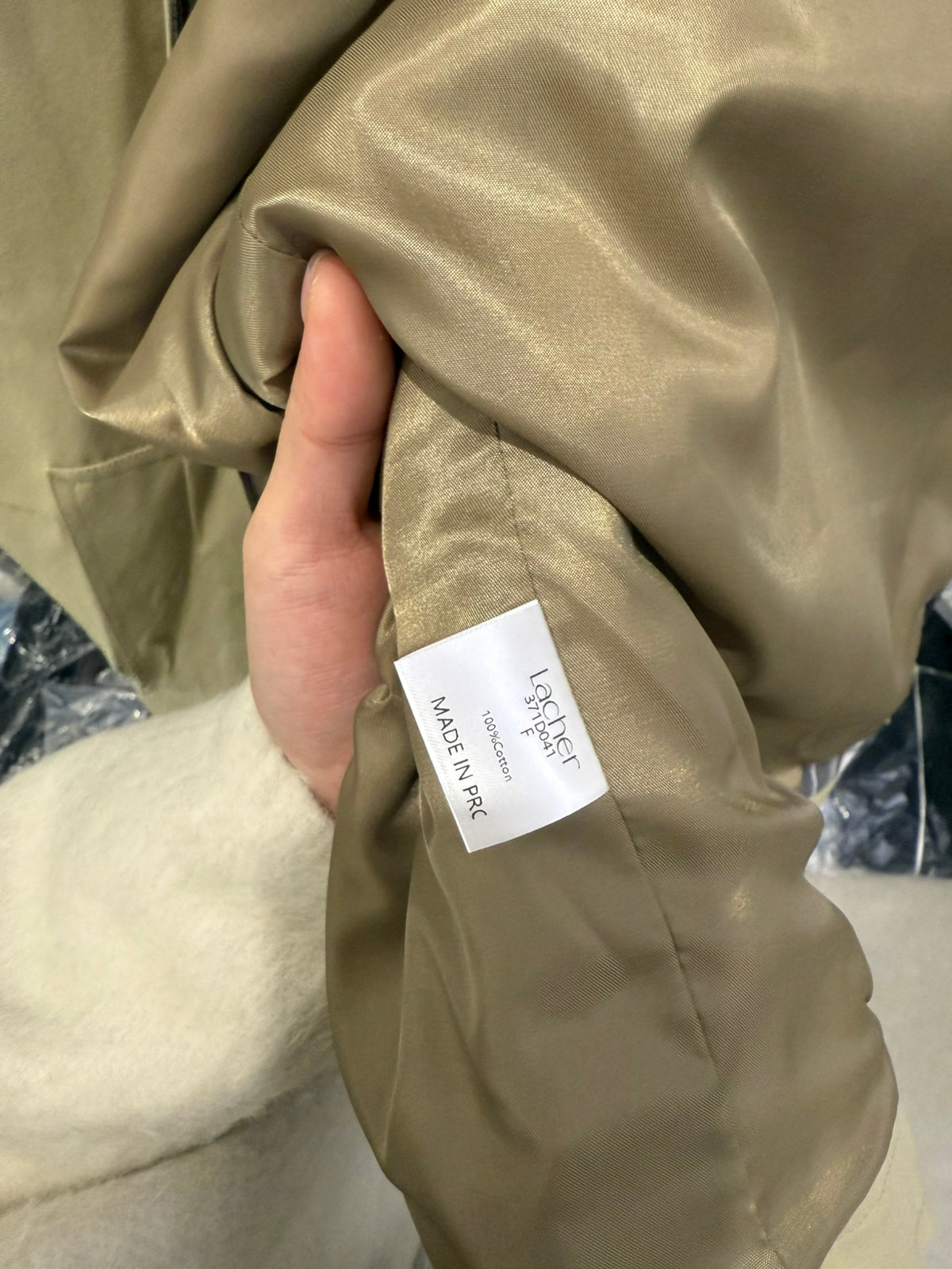 LACHER Elegant Minimalist Loose Plaid Patchwork Mid-Length Trench Coat