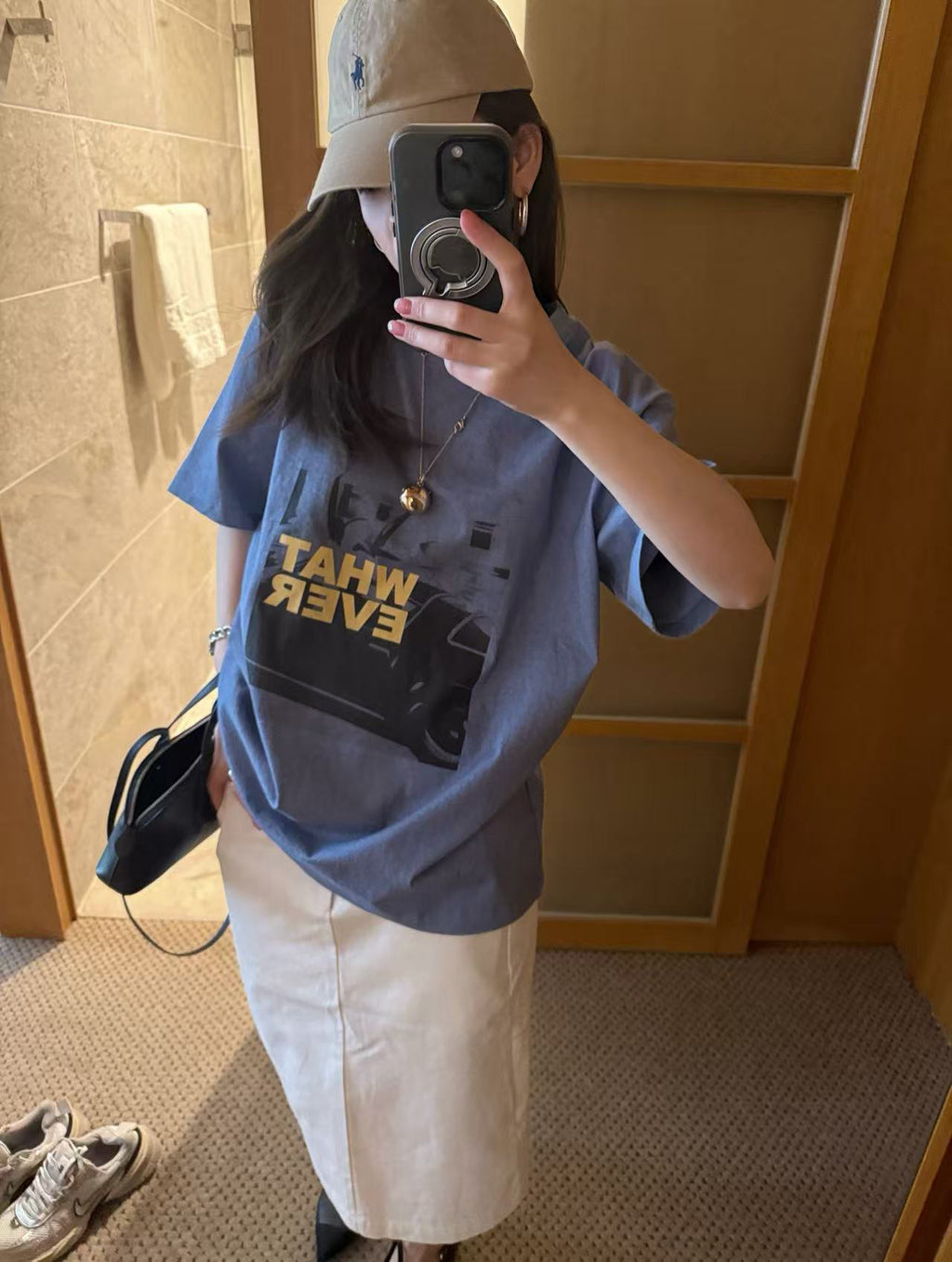 LACHER Designer Slit Midi Skirt - Chic High-Waist Slimming Casual Long Skirt