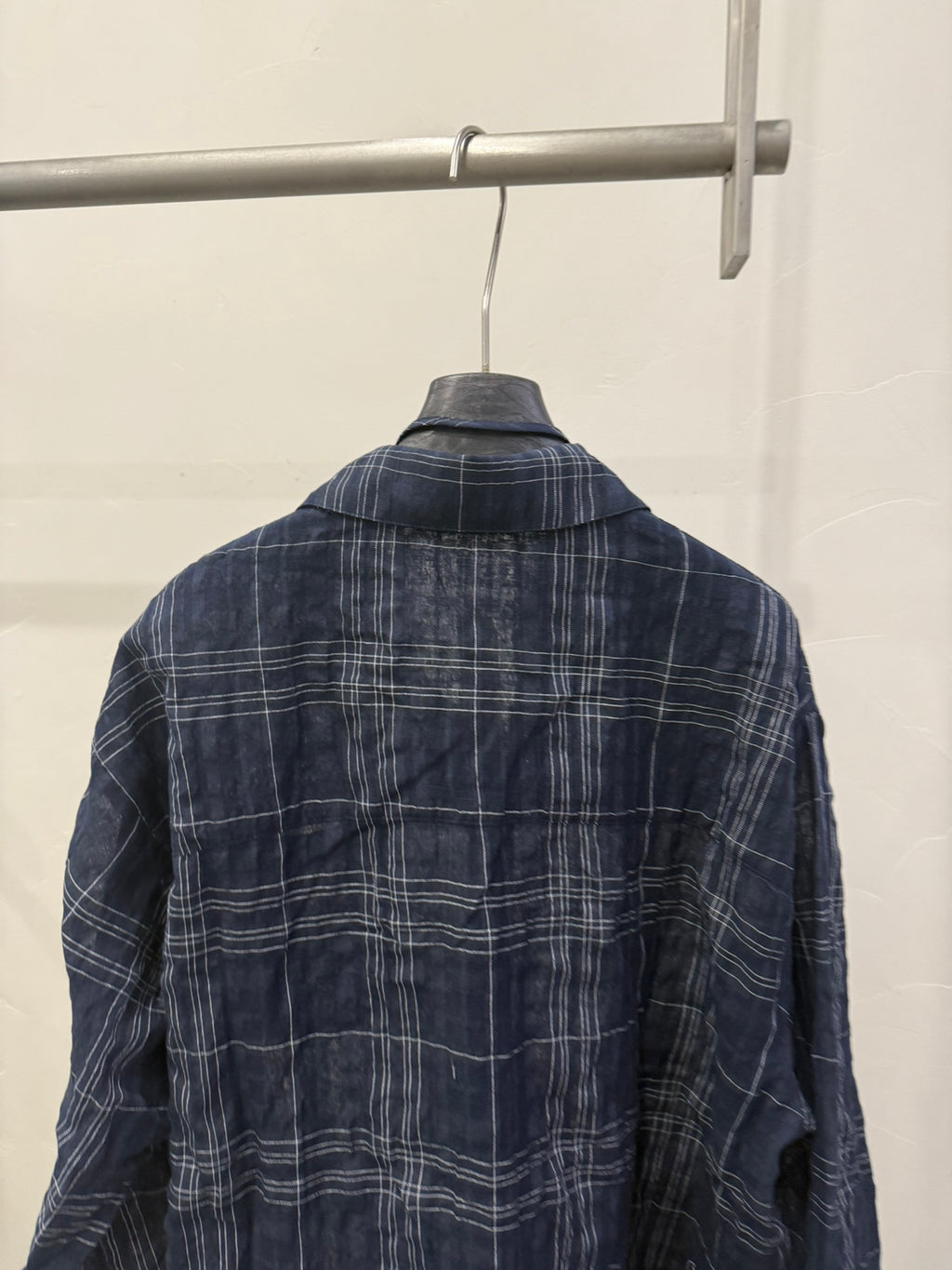 LACHER Premium Textured Plaid Shirt - Casual Drop Shoulder Long Sleeve Blouse for Women