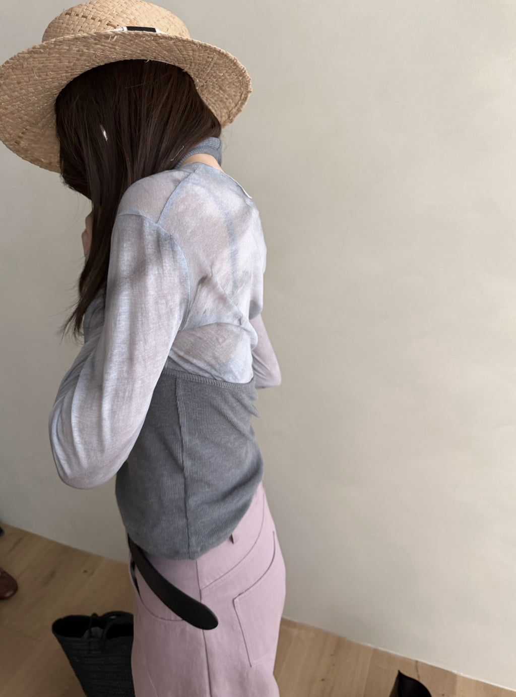LACHER Trending Women's Tie-Dye Round Neck Long Sleeve T-Shirt - Loose Fit Versatile Spring Top