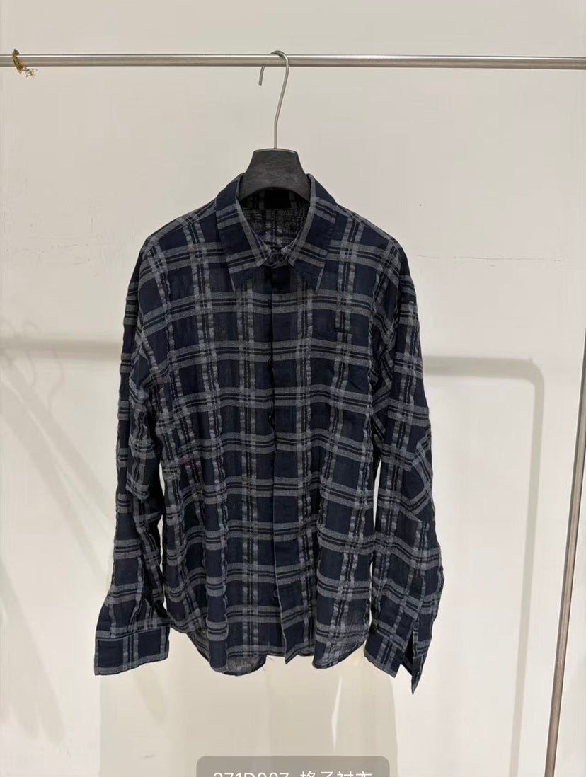 LACHER Women's Effortless Chic Plaid Shirt - Relaxed Fit Long Sleeve Button-Down Commuter Blouse