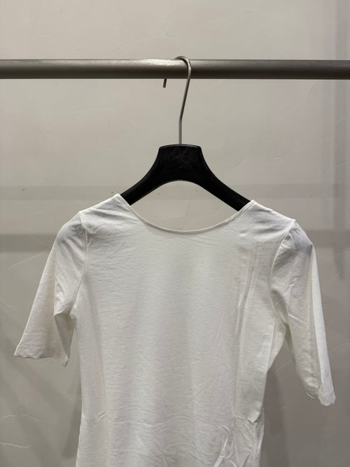 LACHER 2026 Early Spring Chic Round Neck Hollow-Out Short Sleeve T-Shirt - Elegant Loose Fit Tee