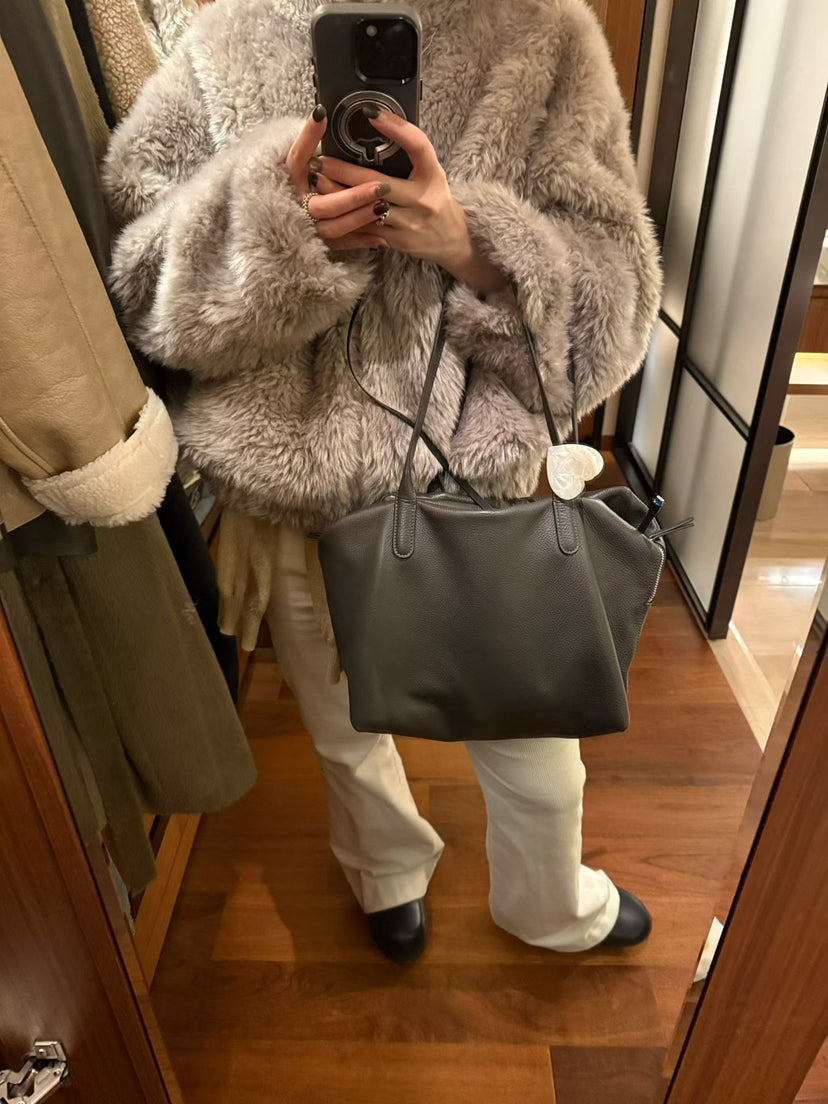 LACHER Minimalist Designer High-End Heavy Work Shoulder Bag