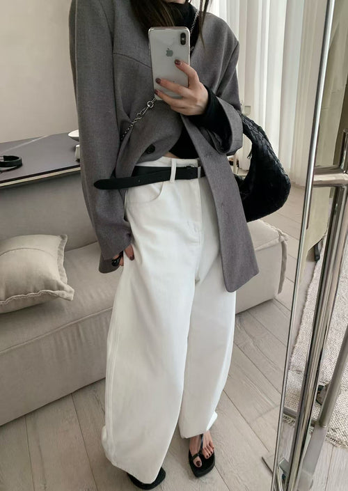 LACHER 2026 Spring Collection High-Waist Slimming Curved Leg Jeans