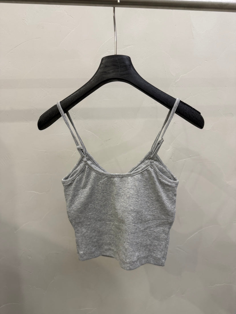 Chic Padded Cropped Camisole - Versatile Spring Layering Tank Top